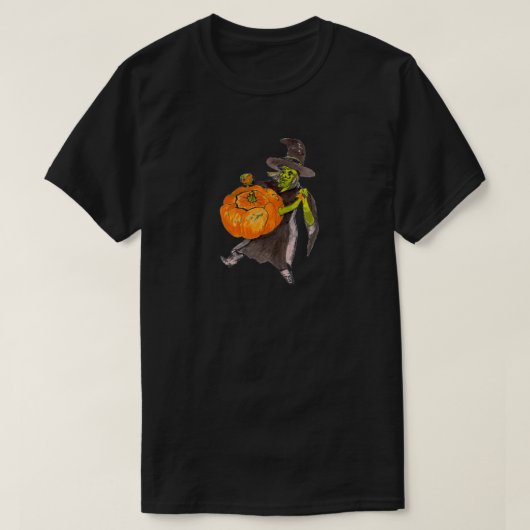 Halloween Pumpkin Witch Warlock Dance T-shirt (Design voorkant)