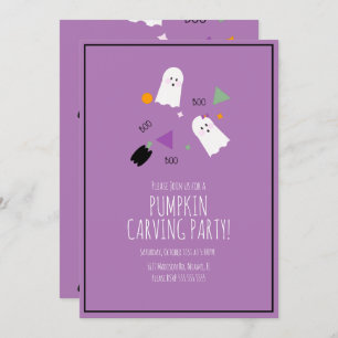 Halloween Pumpkin Zeer Cute Ghost Confetti Kaart