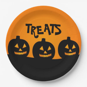 Halloween Pumpkind en verwerkt Bord van papier