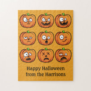 Halloween Pumpkins aangepaste tekstpuzzel Legpuzzel