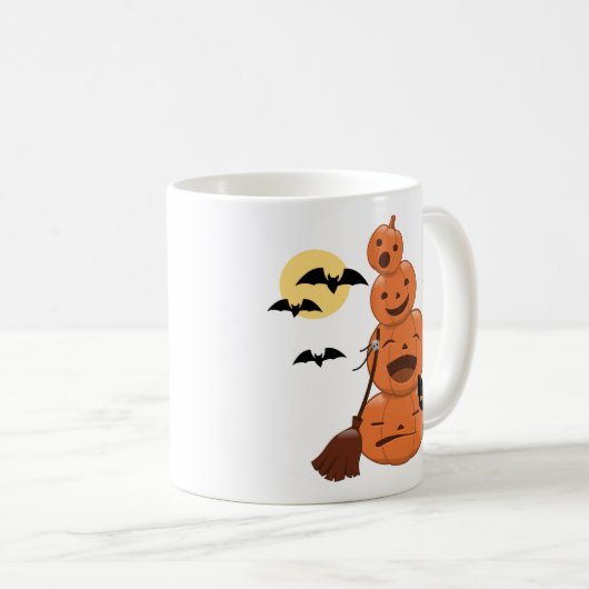 Halloween Pumpkins and Black Cat Koffiemok (Voorkant rechts)