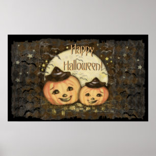 Halloween  Pumpkins Art Poster
