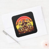 Halloween Pumpkins Classic Square Stickers (Envelop)