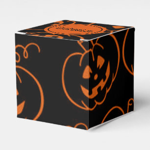Halloween Pumpkins Cube Favor Box Bedankdoosjes