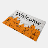 Halloween Pumpkins Cute Jackolantern Custom Deurmat (Schuin)