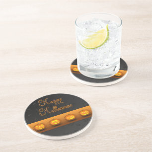 Halloween Pumpkins Jack-o-Lantern Zandsteen Onderzetter