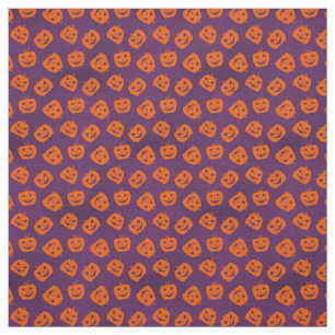 Halloween Pumpkins op Paars Achtergrondpatroon Stof