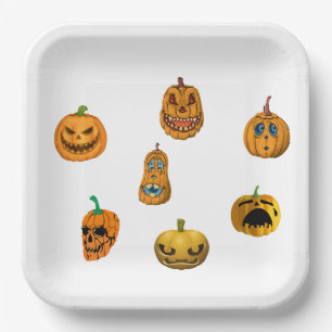 Halloween Pumpkins. Papieren Bordje