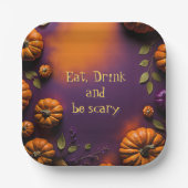 Halloween Pumpkins Papieren Bordje (Voorkant)