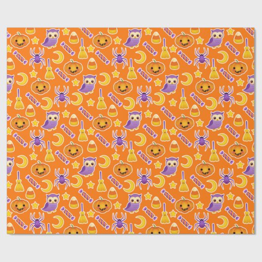 Halloween Pumpkins Snoep is eigenaar van Spiders P Cadeaupapier (Vlak)