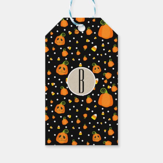 Halloween Pumpkins Whimsical Party Favor Cadeaulabel (Voorkant)