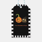 Halloween Pumpkins Whimsical Party Favor Cadeaulabel (Achterkant)