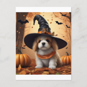Halloween Puppy - Spooktacular Canine Costu Briefkaart