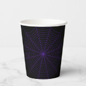 Halloween purple Spider web black Papieren Bekers (Achterkant)