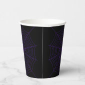 Halloween purple Spider web black Papieren Bekers (Rechts)