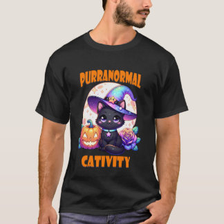 Halloween Purranormale Activiteit Kitty Kat Kitten T-shirt