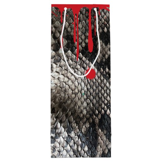 Halloween Python Snake Skin - Driving Blood Wijn Cadeautas (Achterkant)