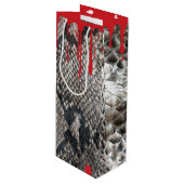 Halloween Python Snake Skin - Driving Blood Wijn Cadeautas (Voorkant Gekanteld)