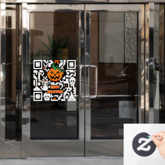 Halloween QR-code Raamsticker