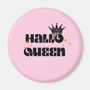 Halloween Queen, Halloqueen, Retro Halloween Art Magneet