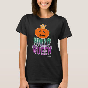 Halloween Queen Illustrated Cartoon Style Slogan T-shirt
