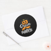 Halloween Queen of Pumpkin Ronde Sticker (Envelop)