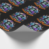 Halloween QUEEN Witch Art met Black Cat Design Cadeaupapier (Hoek)