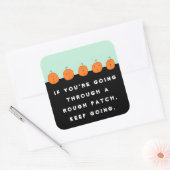 Halloween Quote Vierkante Sticker (Envelop)
