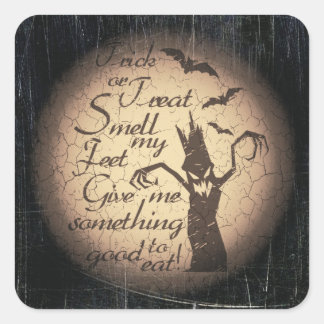 halloween quote vierkante sticker