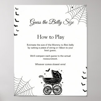 Halloween Raad de Buikgrootte Baby Shower Bord Poster