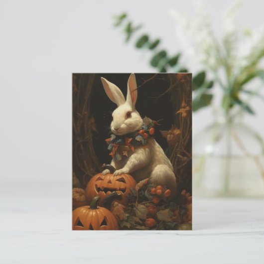 Halloween Rabbit Briefkaart (Staand voorkant)