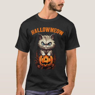 Halloween Ragamuffin Kat Heksenhoed Hallowmeow T-shirt