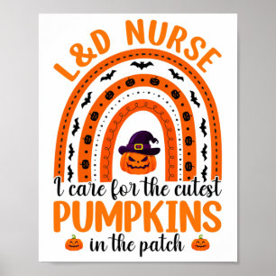 Halloween Rainbow Landverpleegster Ik zorg voor de Poster