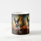 Halloween Rat Terrier met pompoenen eng Koffiemok (Center)