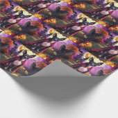 Halloween Rat Terrier Vampire Pumpkins eng Cadeaupapier (Hoek)