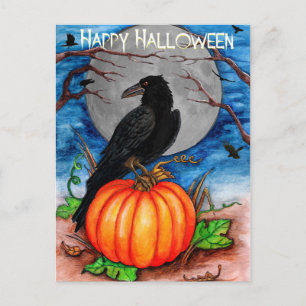 Halloween Raven Briefkaart