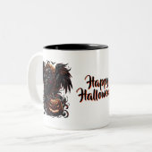 Halloween Raven Coffee Mok (Voorkant links)