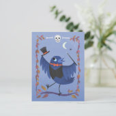 Halloween Raven Crow Moon Magic Briefkaart (Staand voorkant)