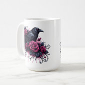 Halloween Raven Koffiekop Koffiemok (Voorkant links)