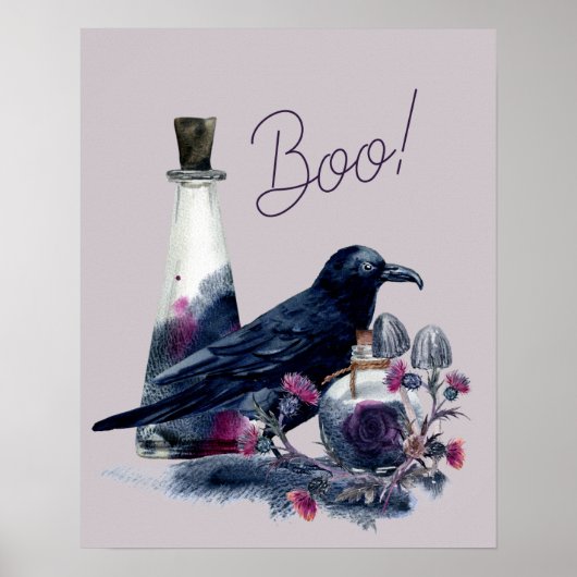 Halloween Raven magische print (Voorkant)