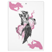 Halloween Raven met Lotus Hands Art Spiral Notebo Klembord (Achterkant)