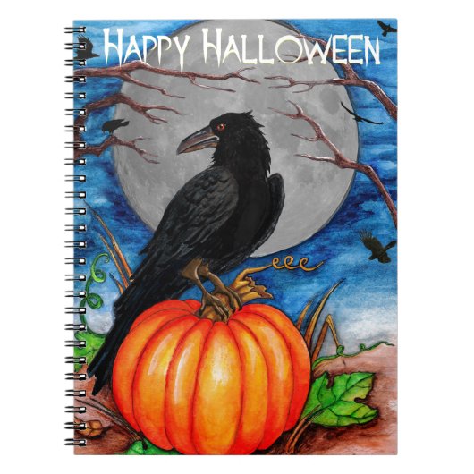 Halloween Raven Notitieboek (Voorkant)