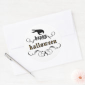Halloween - Raven Ronde Sticker (Envelop)