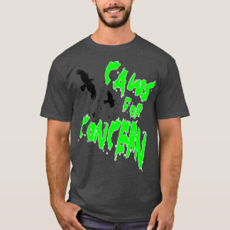 Halloween Ravens Caws Voor Bezorging Leuk Pun Groe T-shirt