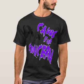 Halloween Ravens Caws Voor Bezorgplezier Pun Paars T-shirt