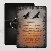 Halloween Ravens en Hearts Evermore Wedding Kaart (Voorkant / Achterkant)