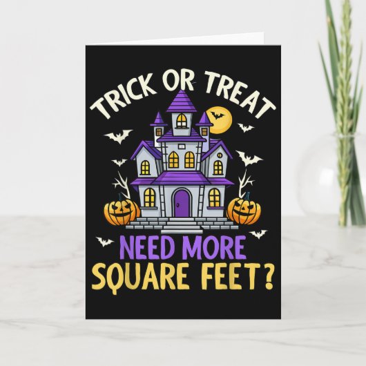 Halloween Real Estate Agent Broker Funny Realtor M Kaart (Voorkant)