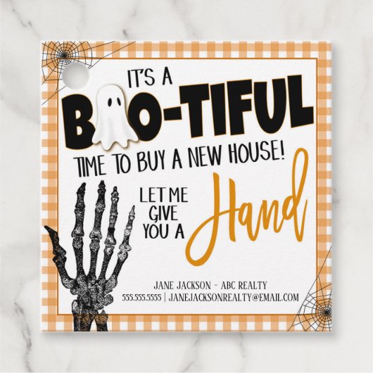 Halloween Realtor Gift Label (Voorkant)