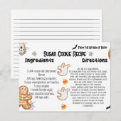 Halloween Recept Kaarten, Halloween Cookies Briefkaart (Voorkant / Achterkant)