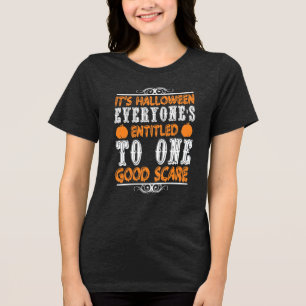 Halloween, recht op een goede schrik Tri-Blend shirt